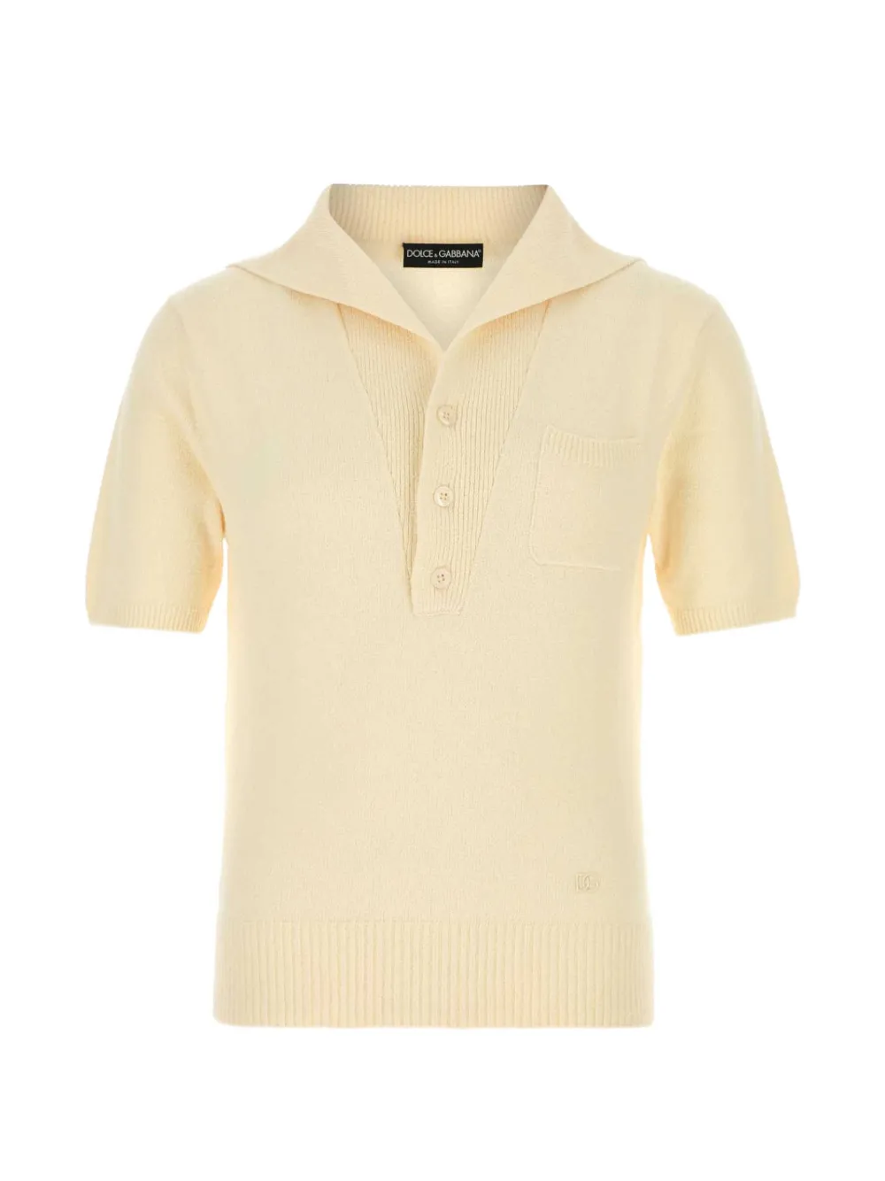 Dolce & Gabbana ribbed polo shirt - Giallo