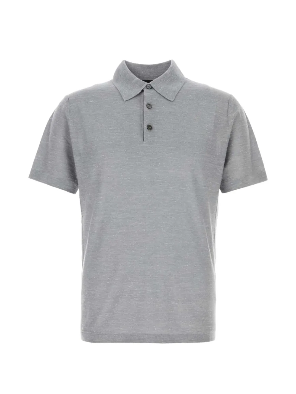 Brioni melange polo shirt - Grigio