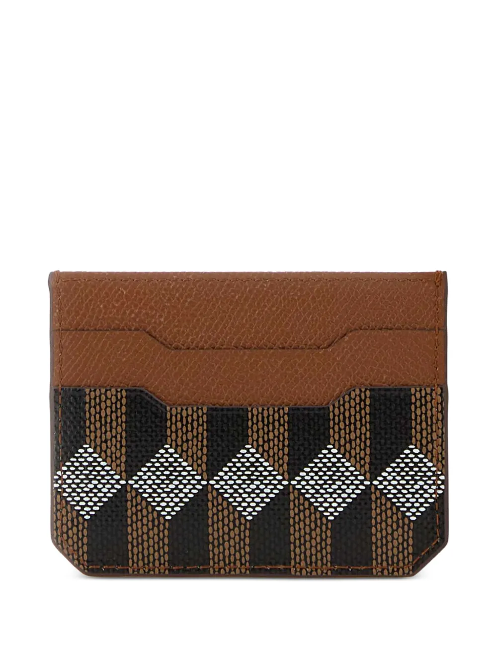  Au Départ Printed Leather Card Holder - Brown 