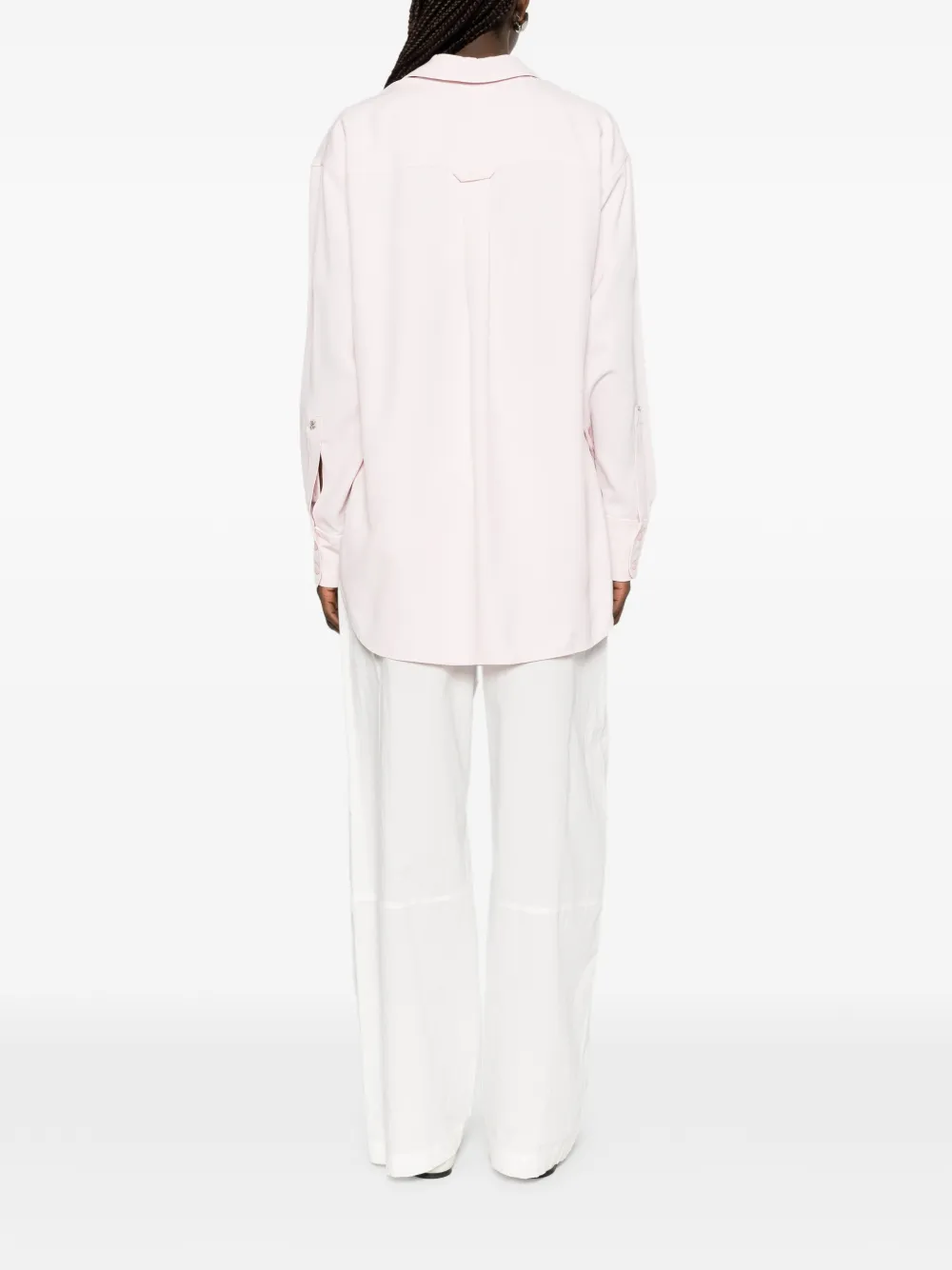 Sportmax Cocco blouse met borstzak en knopen Roze