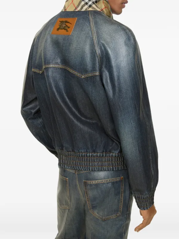 Burberry Coated Denim Jacket | Blue | FARFETCH