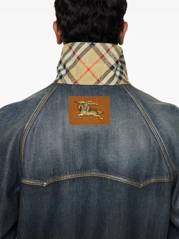 カ*ナ様 【archive】BURBERRY coating denim D&G Burberry Coated Denim Jacket | Blue | FARFETCH