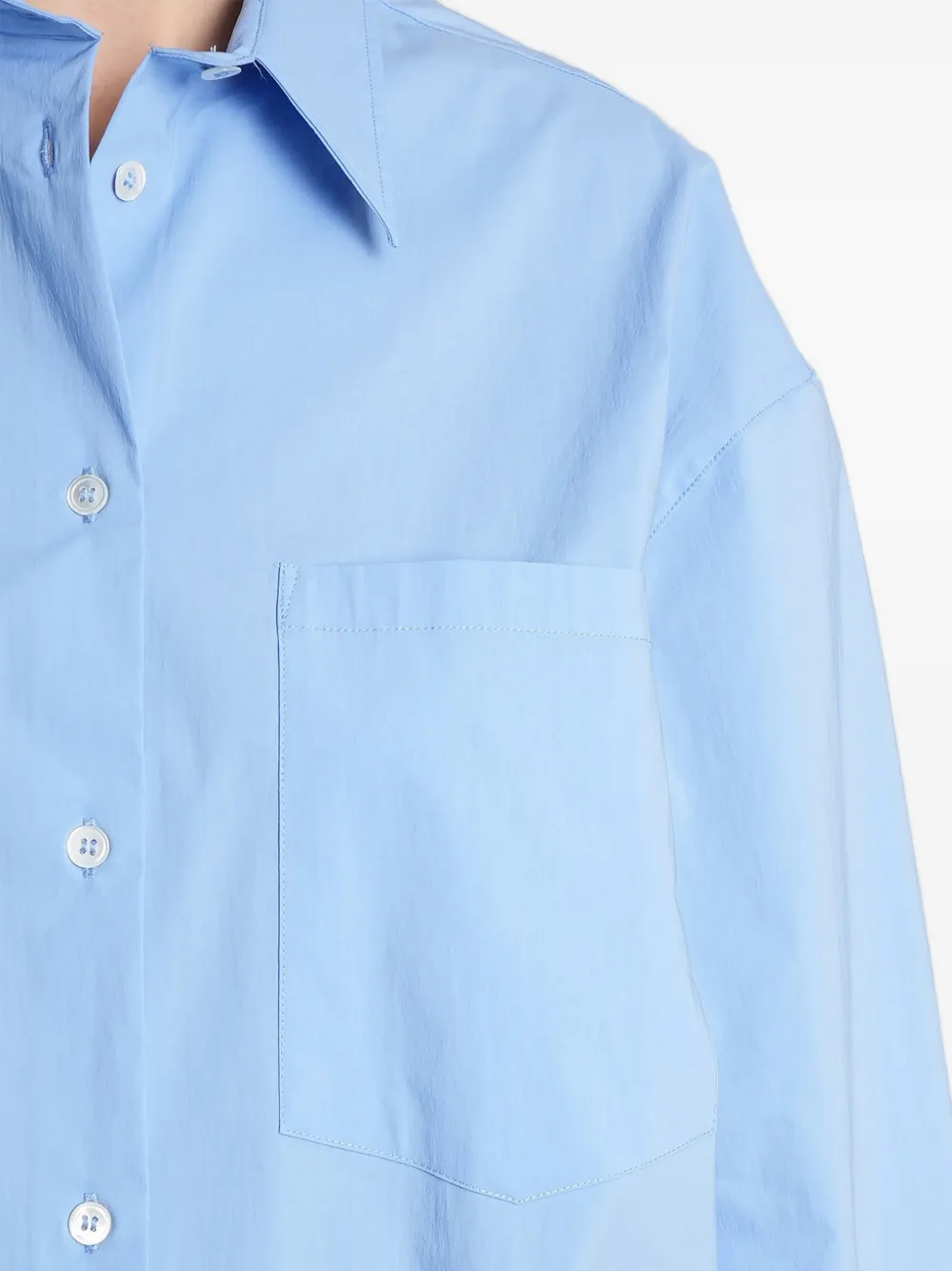 IRO Natacha button-down katoenen blouse met borstzak Blauw