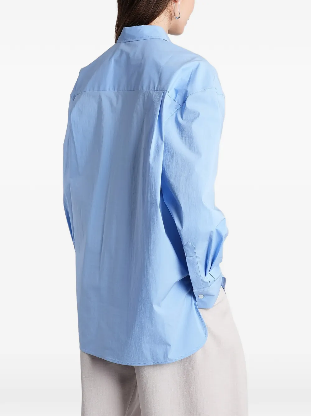 IRO Natacha button-down katoenen blouse met borstzak Blauw