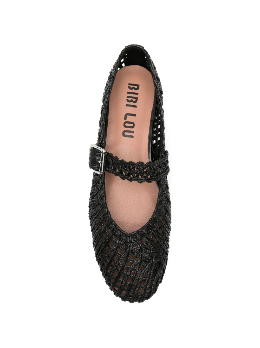 Bibi Lou woven strap ballet flats Zwart