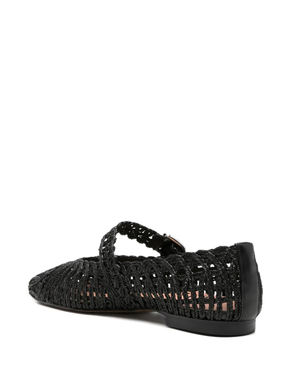 Bibi Lou woven strap ballet flats Zwart