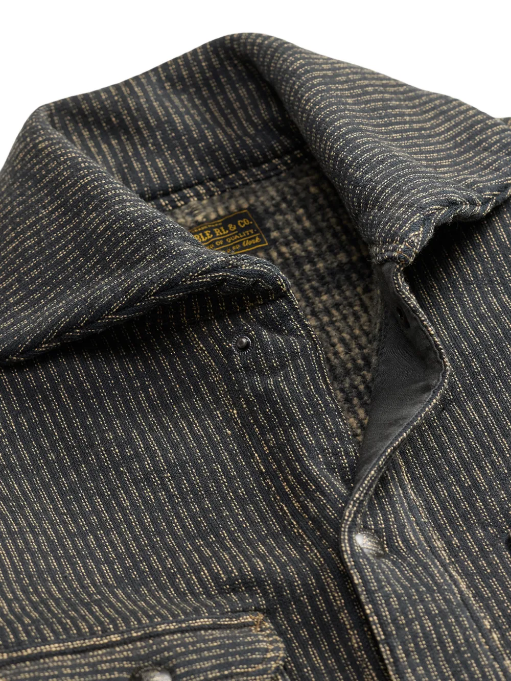 Ralph Lauren RRL Gestreept shirtjack met zak Grijs