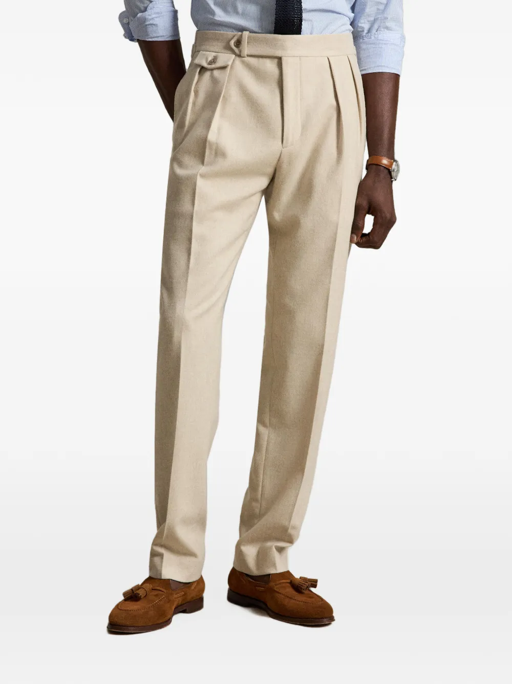 Polo Ralph Lauren Flanellen wollen pantalon Beige
