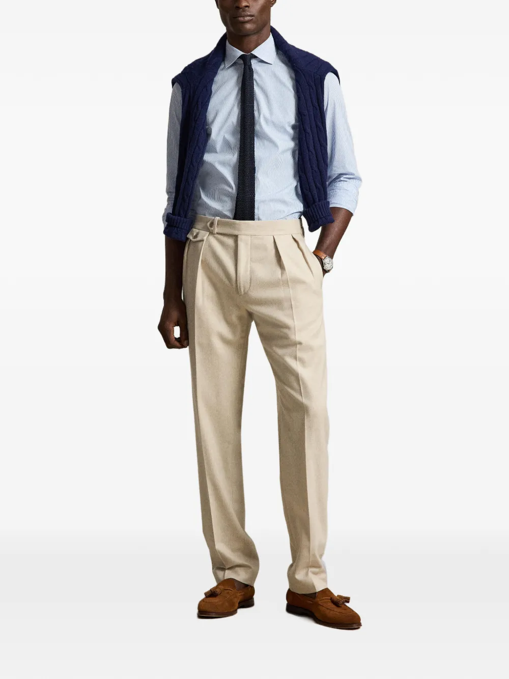 Polo Ralph Lauren Flanellen wollen pantalon Beige