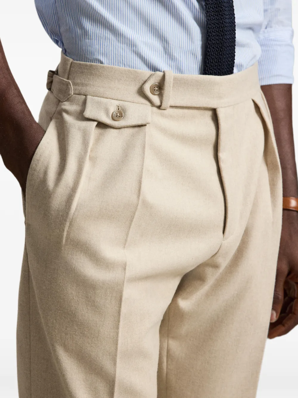Polo Ralph Lauren Flanellen wollen pantalon Beige