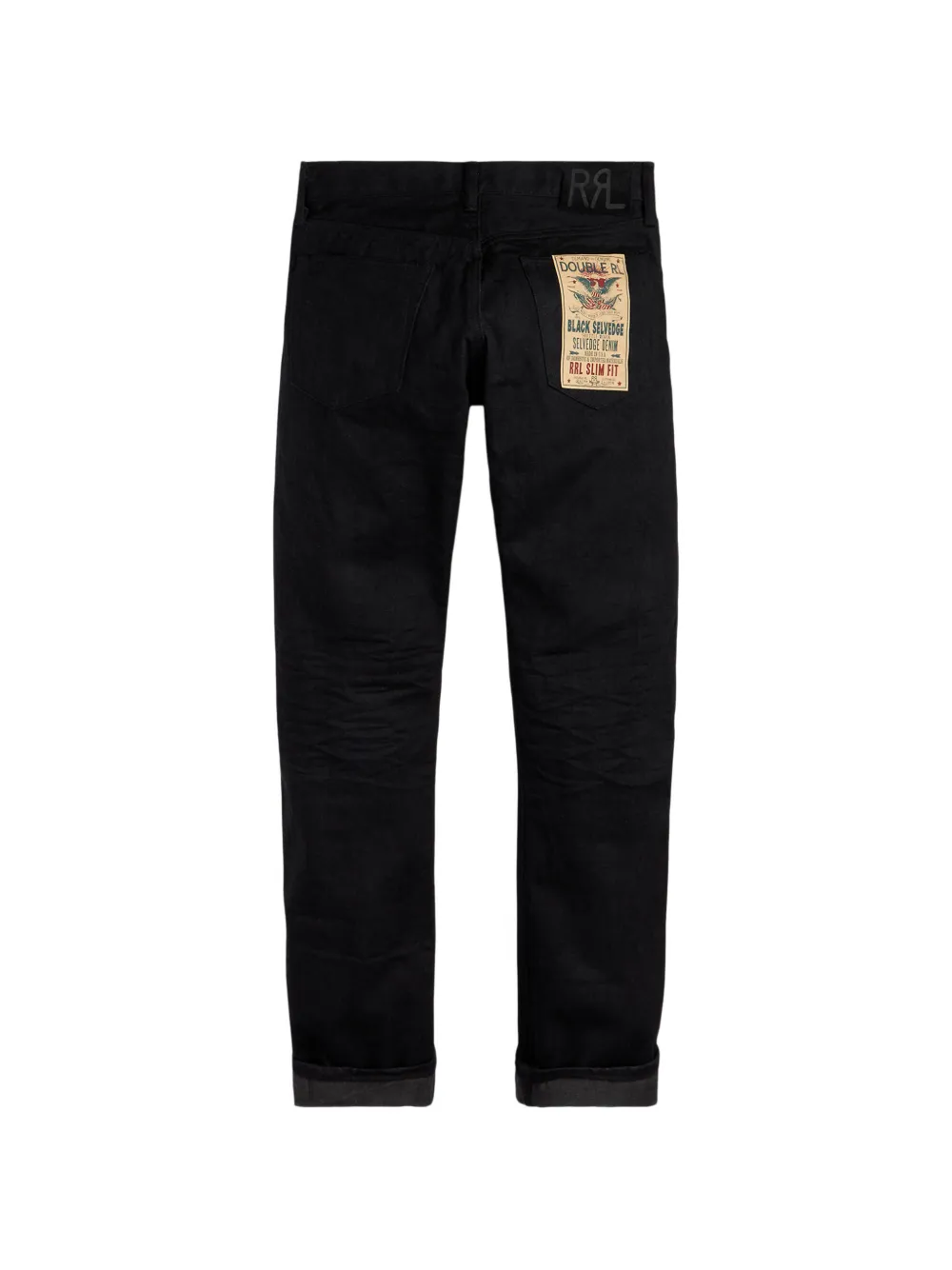 Ralph Lauren RRL skinny jeans met afwerking Zwart