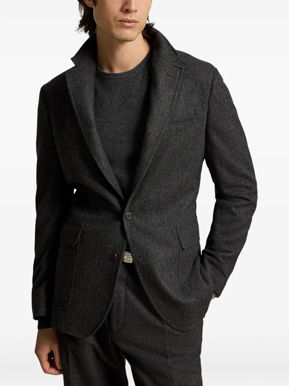 Polo Ralph Lauren Modern-fit polo blazer van gebroken twill Grijs