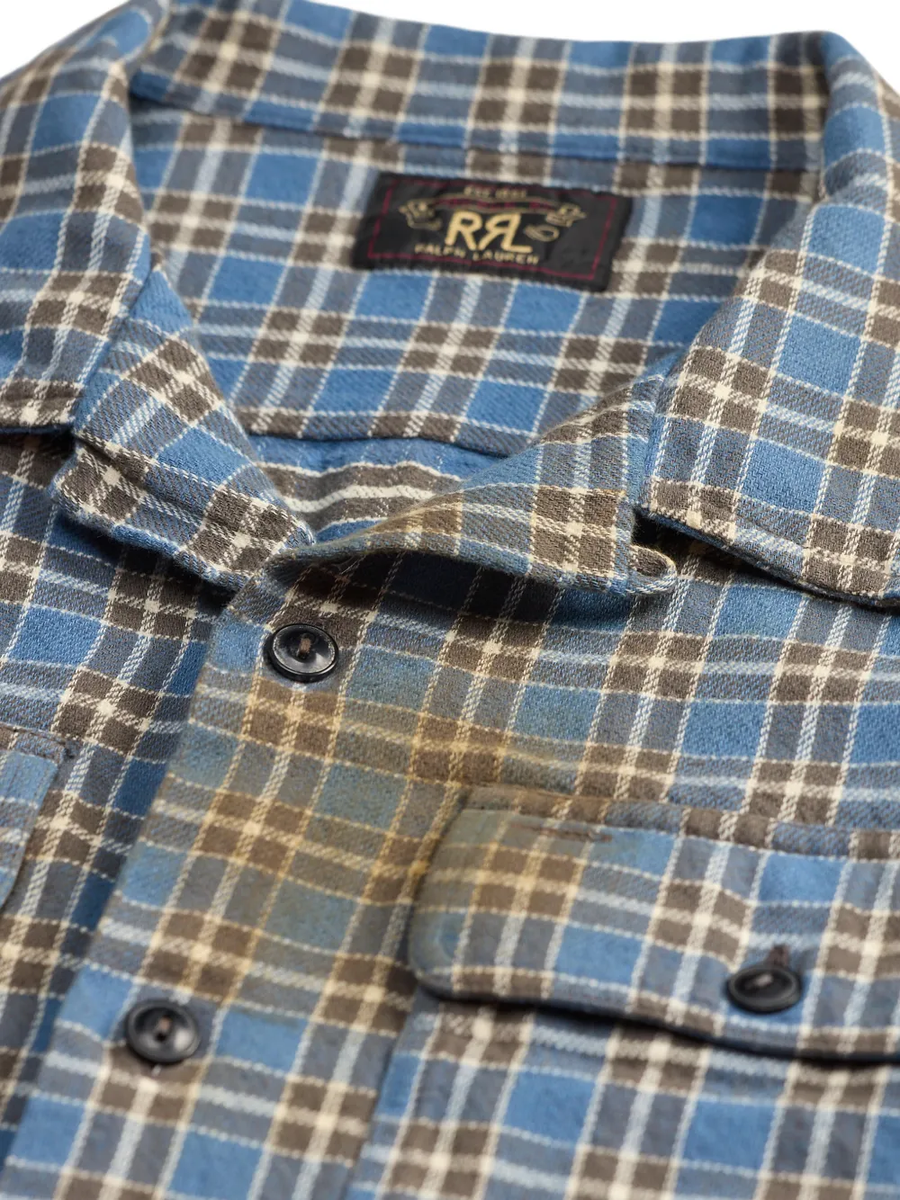 Ralph Lauren RRL Geruit katoenen overhemd Blauw