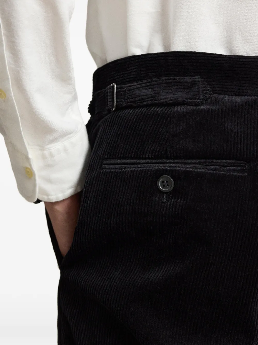 Polo Ralph Lauren Ribfluwelen stretch pantalon Zwart