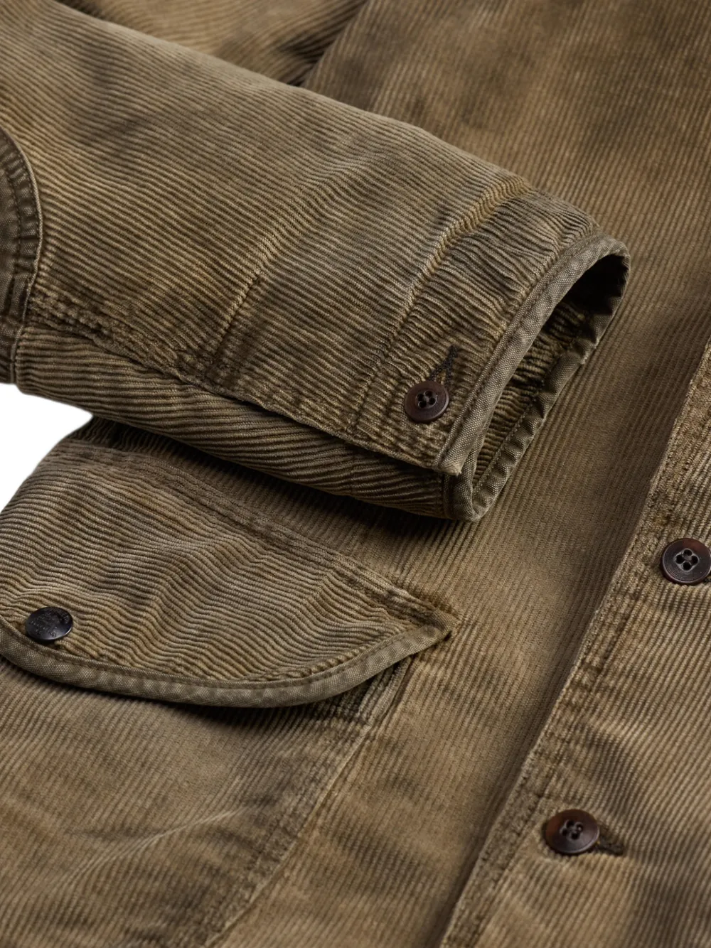 Ralph Lauren RRL Ribfluwelen jack met elleboogpatch Bruin