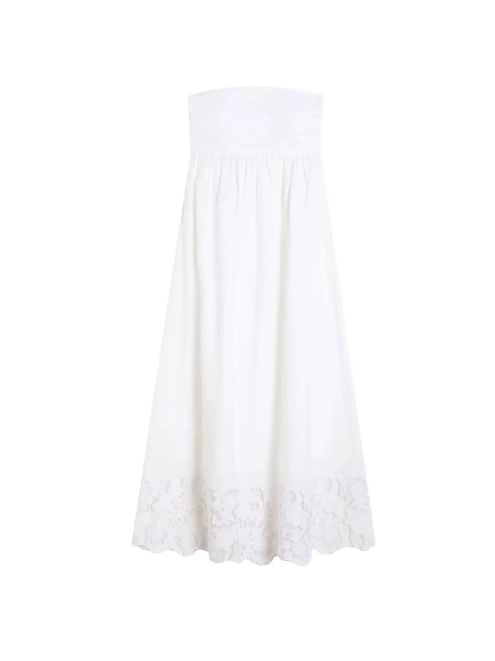 Max Mara Cena strapless lace dress - Bianco