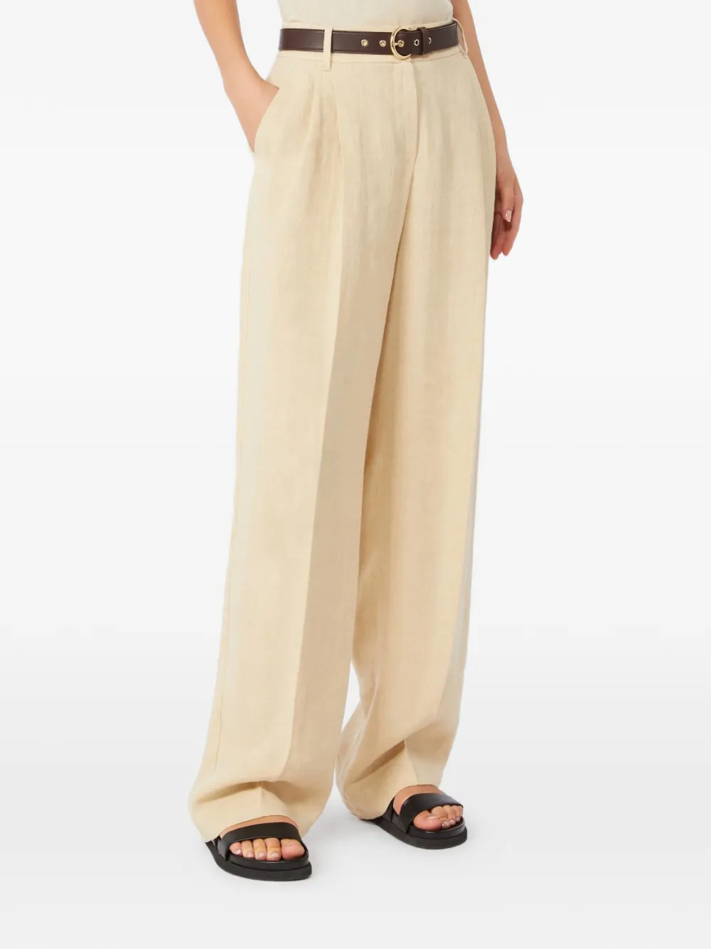  Max Mara Sumero Belted Trousers - Neutrals 