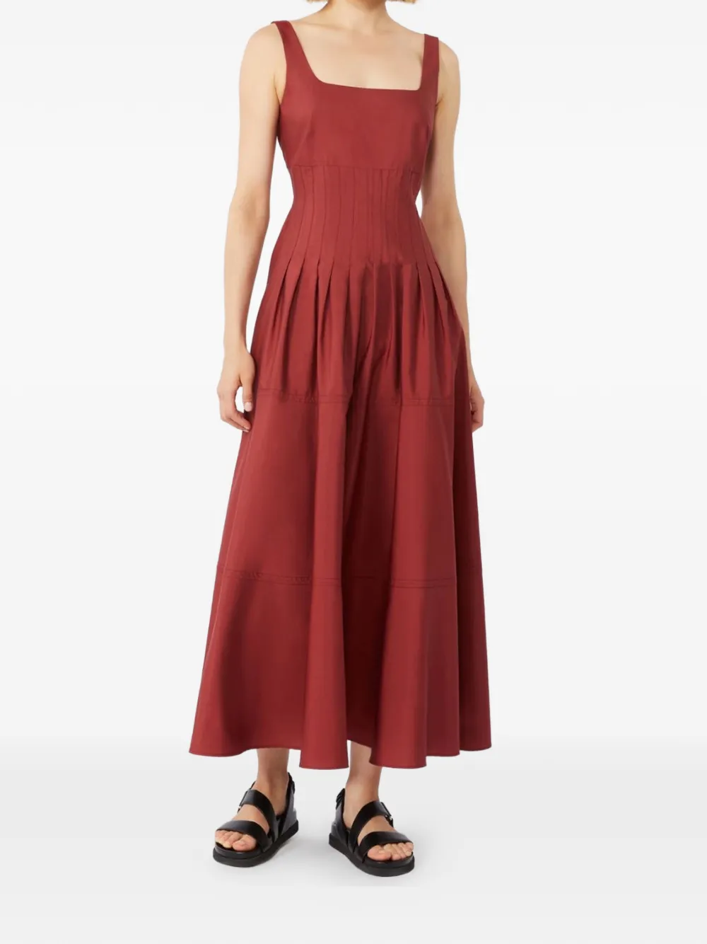  Max Mara Pleated Dress - Red 