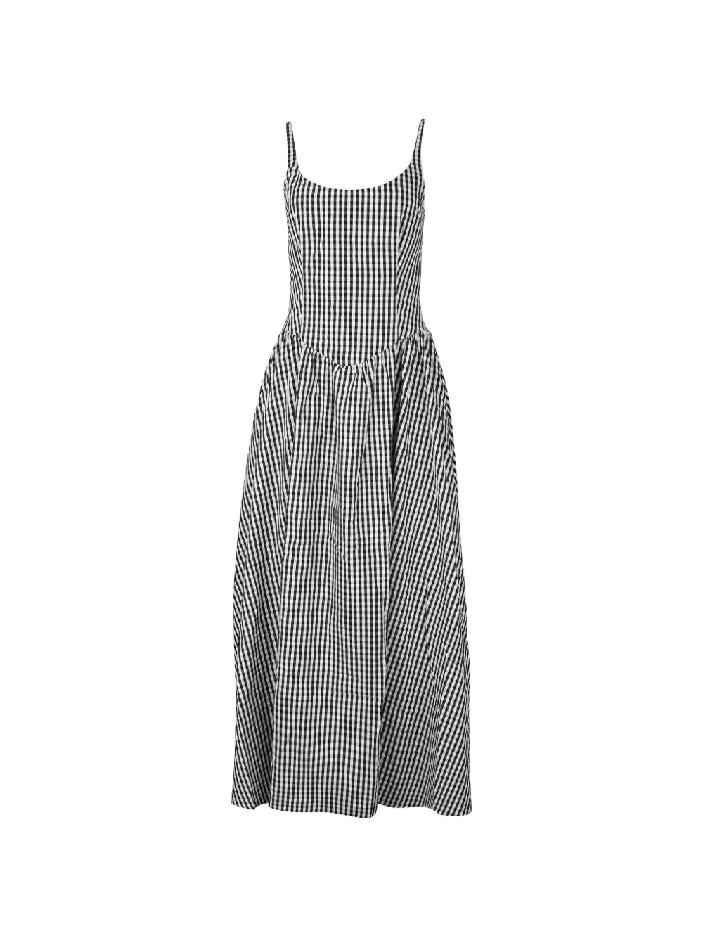 Faithfull the Brand Chiara gingham midi dress - Nero