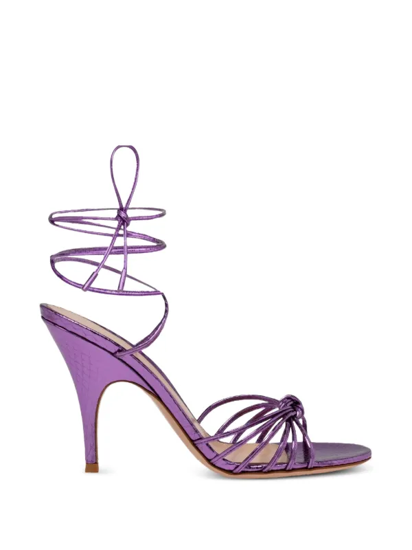 Gianvito Rossi Malé Self-tie Sandals in Purple