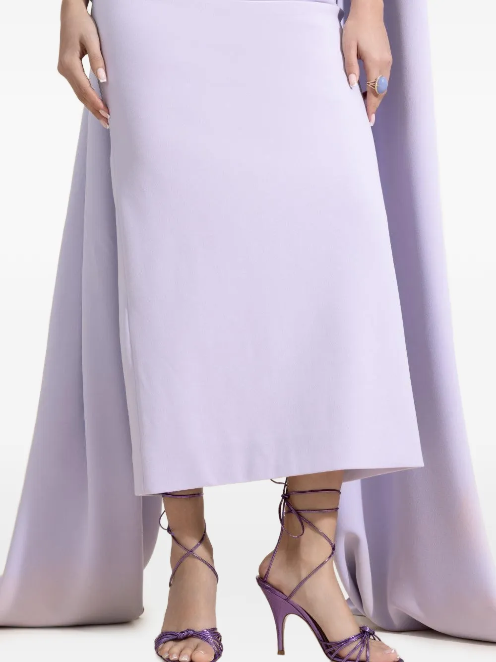 Gianvito Rossi Malé self-tie sandal Paars