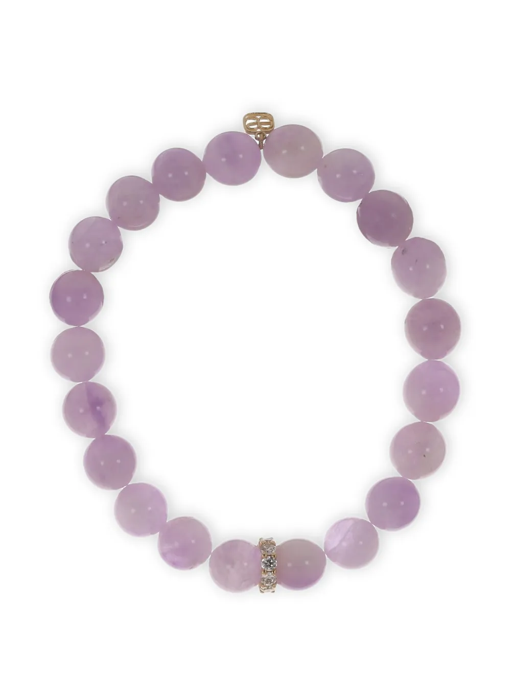 Sydney Evan large Rondelle amethyst and diamond bracelet - Viola