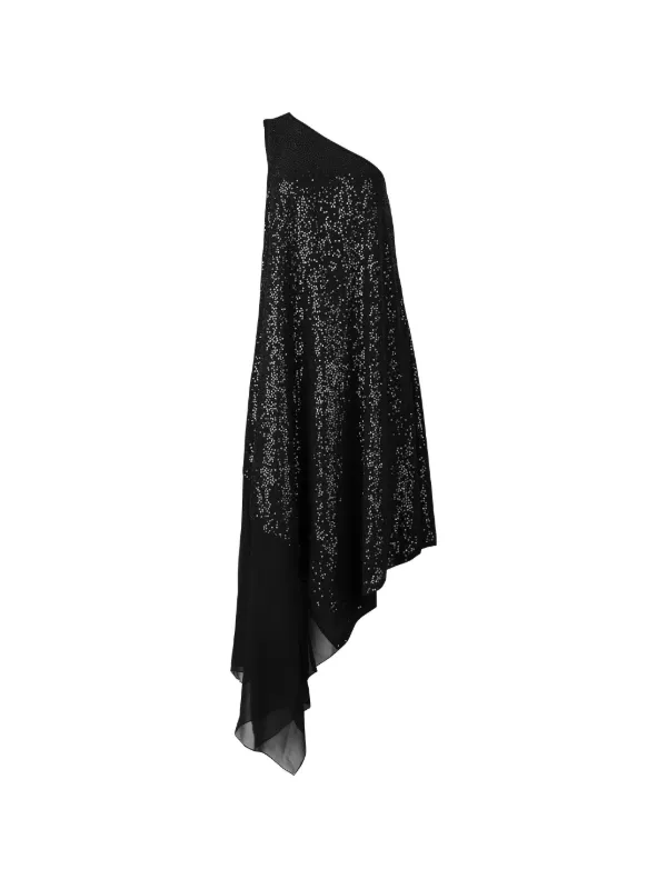 michael kors one shoulder dress black Pre-owned Michael Kors One-Shoulder Jersey Dress Sabrina's Closet