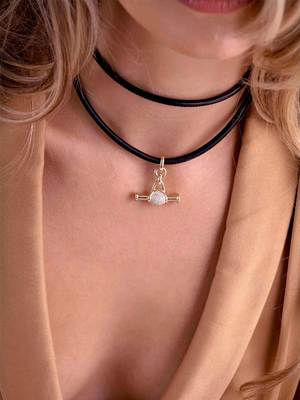 Mason and Books double torque necklace - Oro