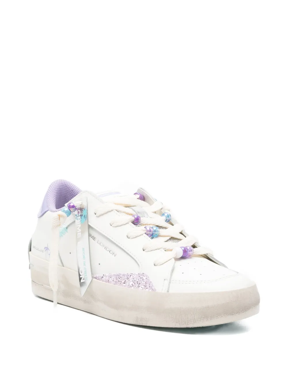 Crime London glitter-embellishment sneakers Wit
