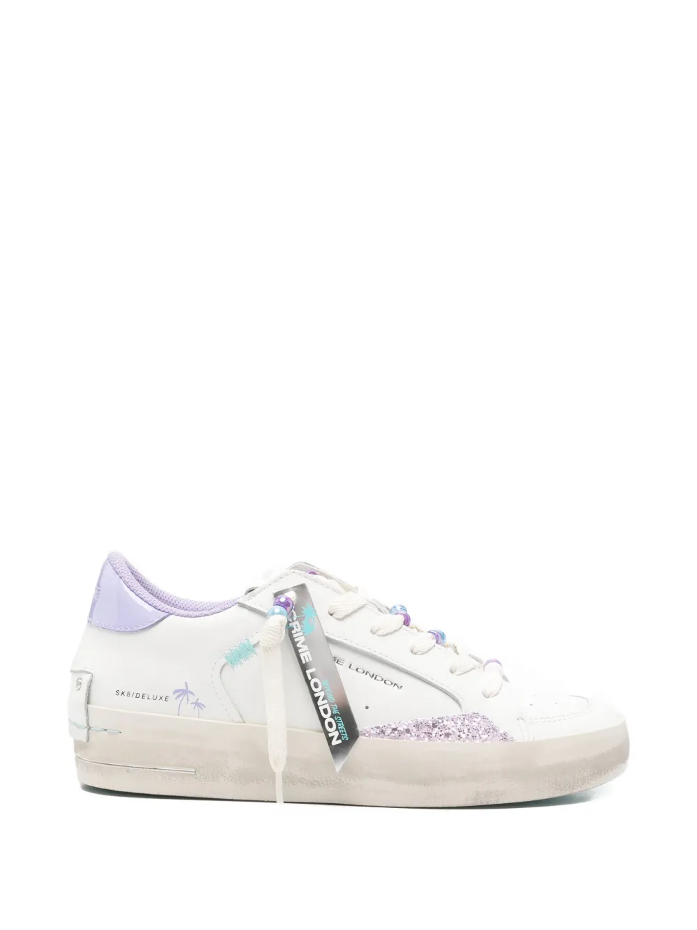 Crime London glitter-embellishment sneakers Wit