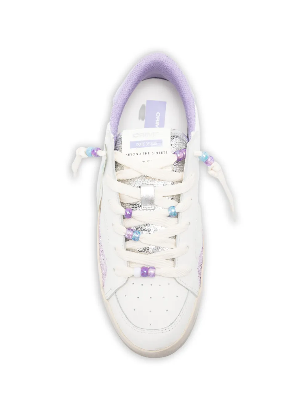 Crime London glitter-embellishment sneakers Wit