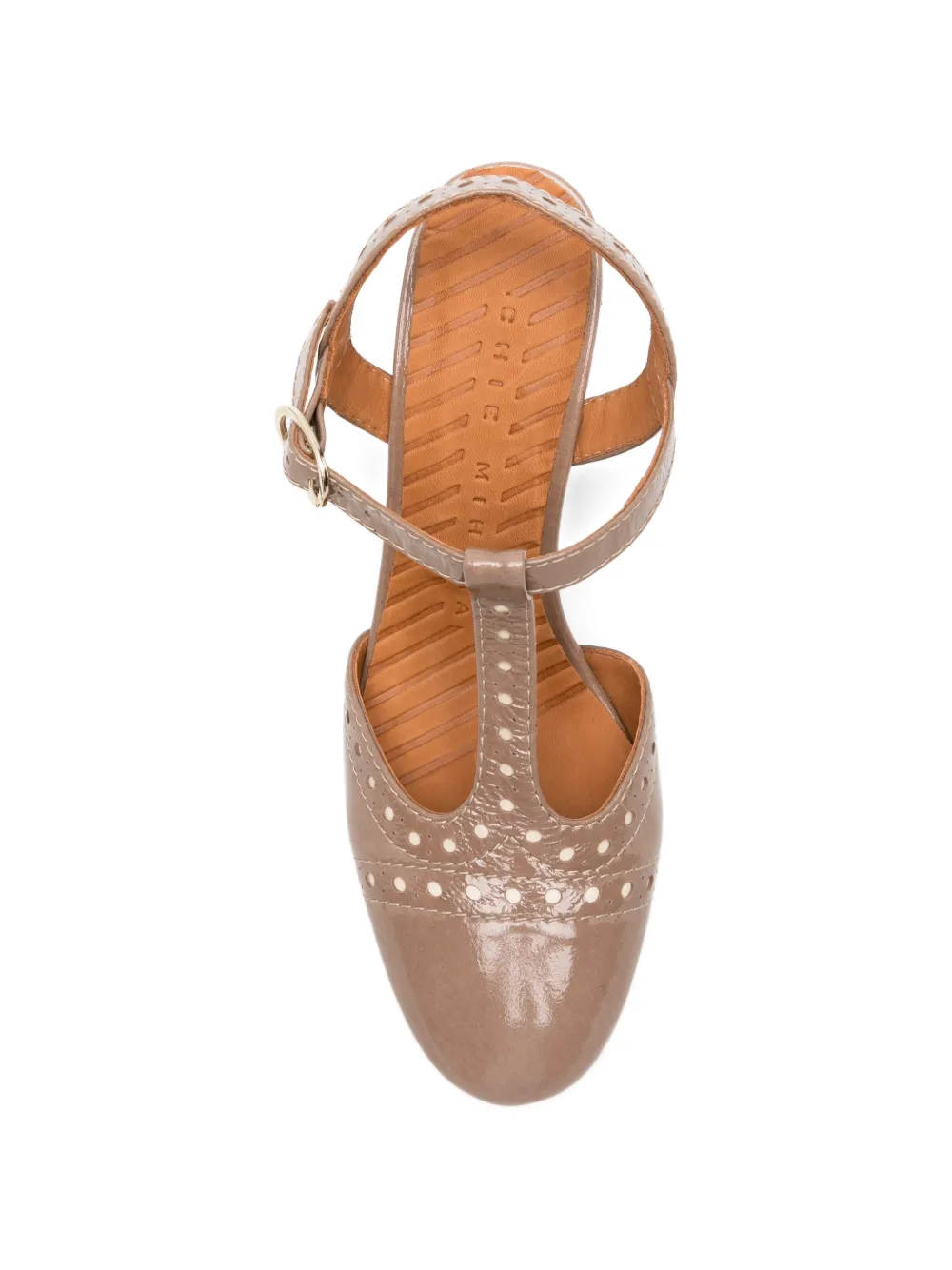 Chie Mihara Mira perforated T-bar pumps Beige