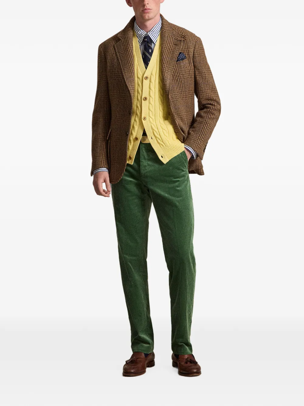 Polo Ralph Lauren The RL67 Glen geruit tweed jack Bruin