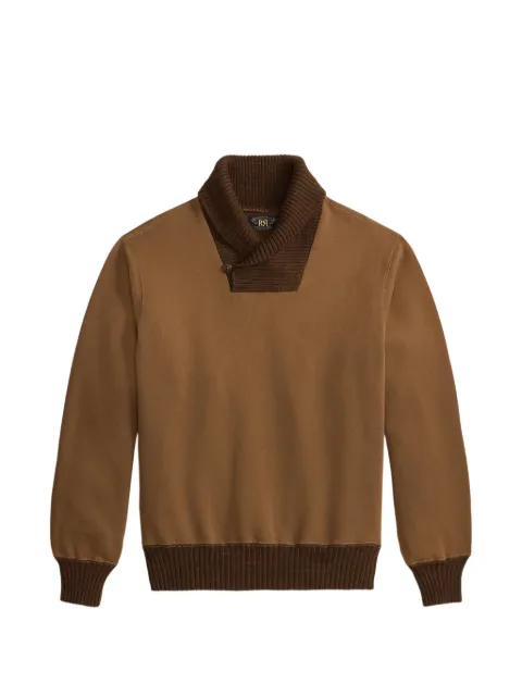 Ralph Lauren RRL button ribbed-collar sweatshirt