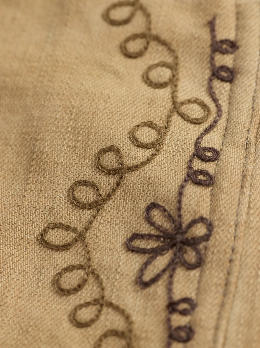 Ralph Lauren RRL Broek met geborduurde bloemen Beige