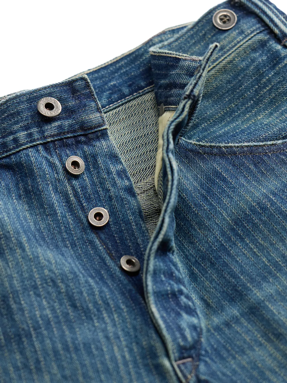 Ralph Lauren RRL Gestreepte katoenen jeans Blauw