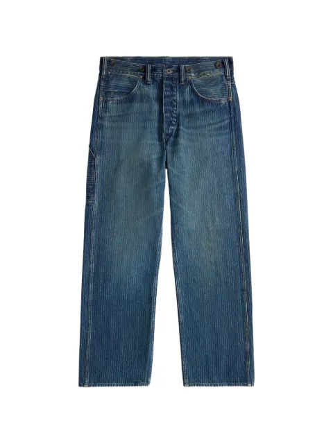 Ralph Lauren RRL striped-pattern cotton jeans