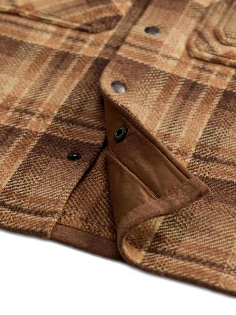Ralph Lauren RRL Geruit wollen overhemd Bruin