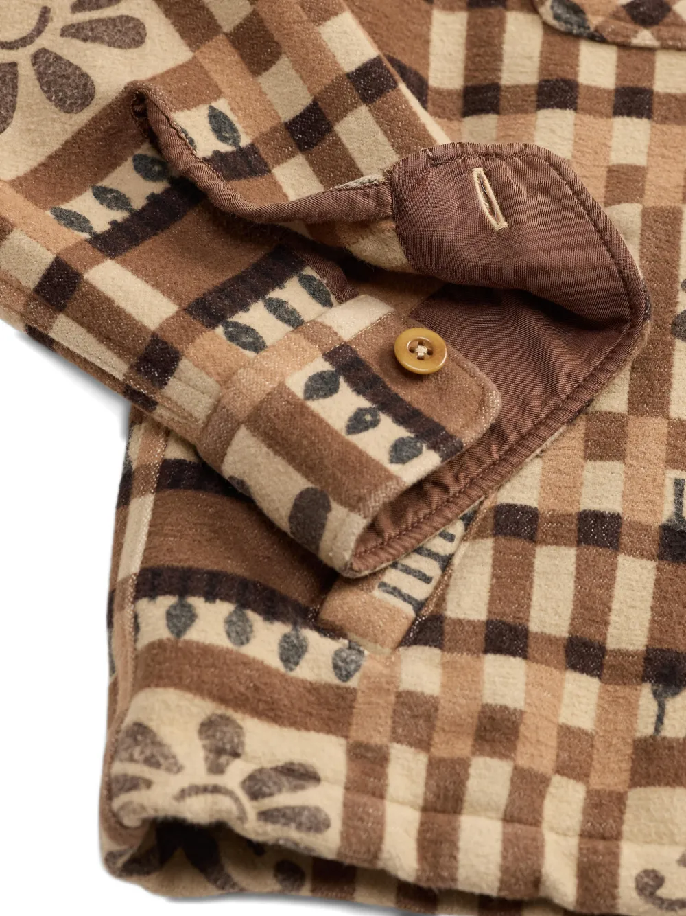 Ralph Lauren RRL Geruite blouse met patroon Beige