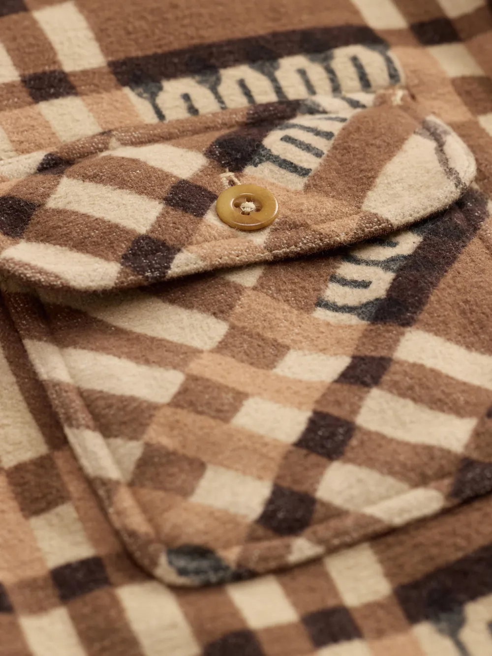 Ralph Lauren RRL Geruite blouse met patroon Beige