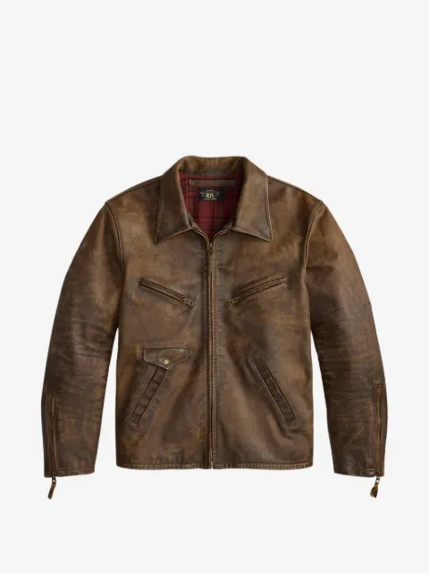Ralph Lauren RRL Lederjacke mit Reißverschluss