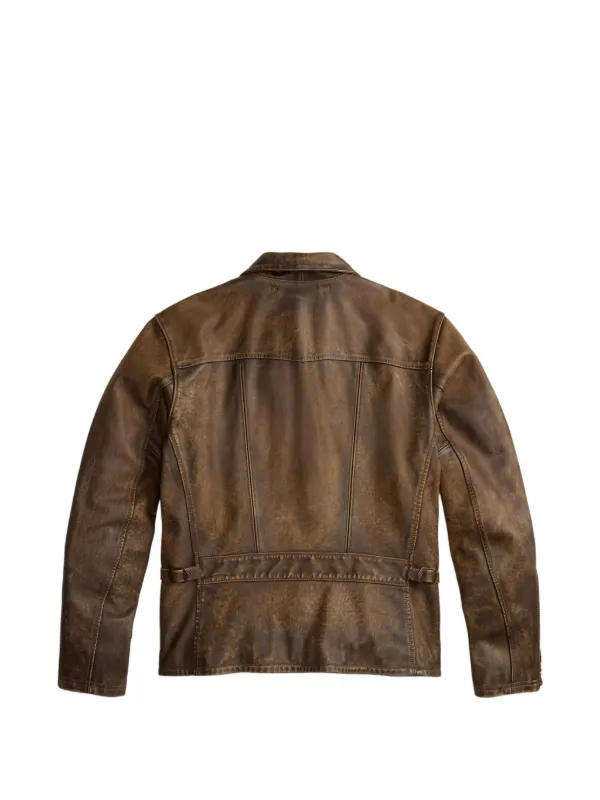 Ralph Lauren RRL Zip Leather Jacket | Brown | FARFETCH