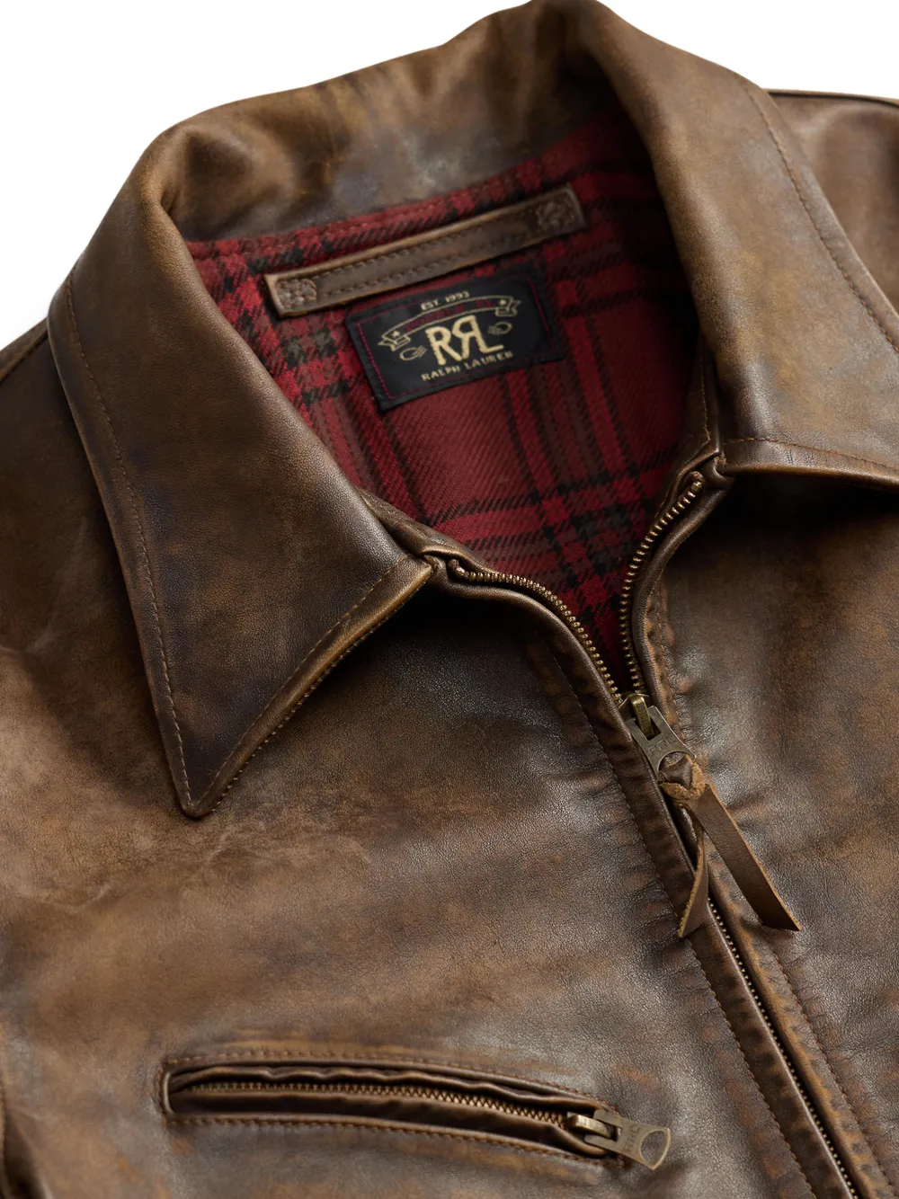 Ralph Lauren RRL Leren jack Bruin