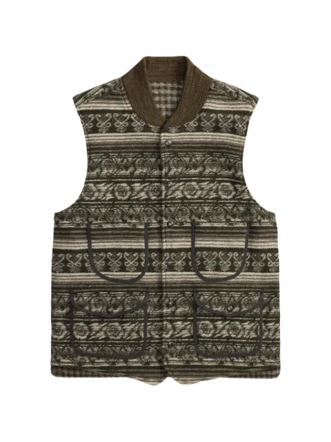 Ralph Lauren RRL reversible houndstooth-jacquard vest