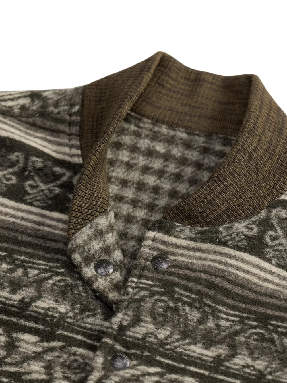 Ralph Lauren RRL Omkeerbare spencer met pied-de-poule jacquard Groen