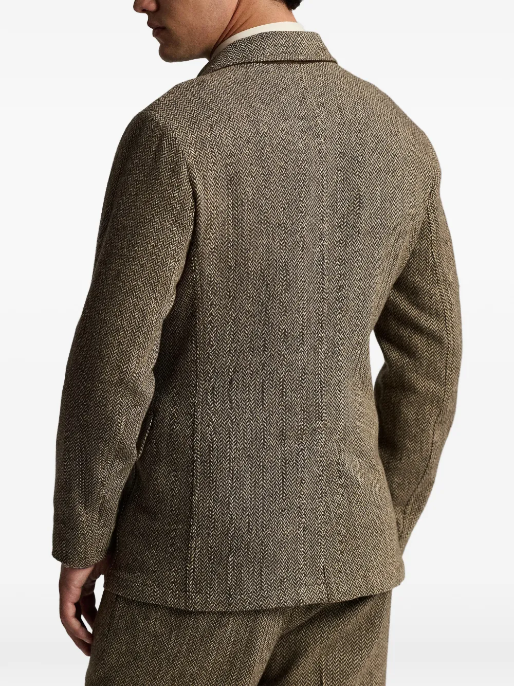 Ralph Lauren RRL Blazer met visgraatpatroon Bruin