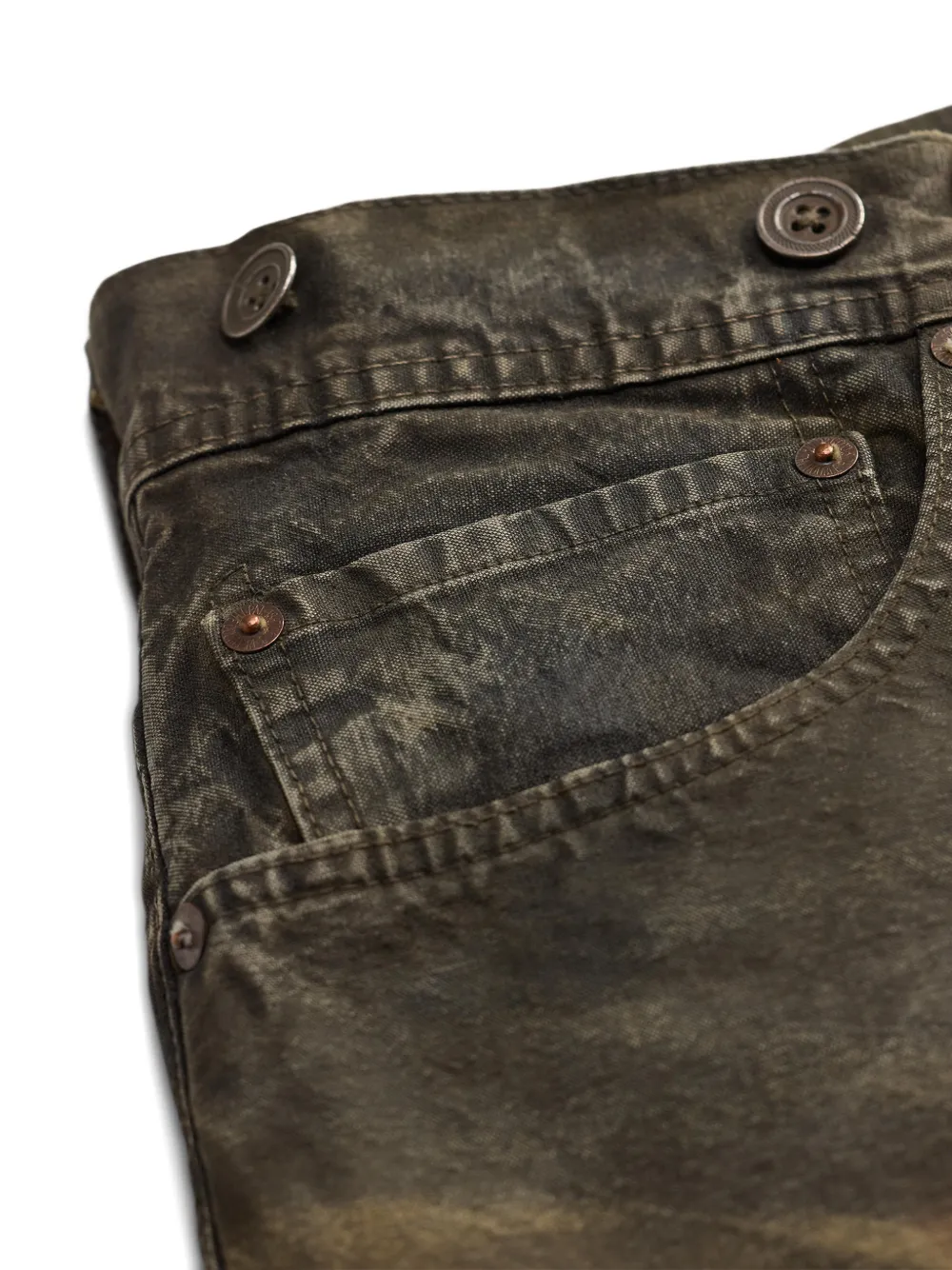 Ralph Lauren RRL Gerafelde jeans Groen