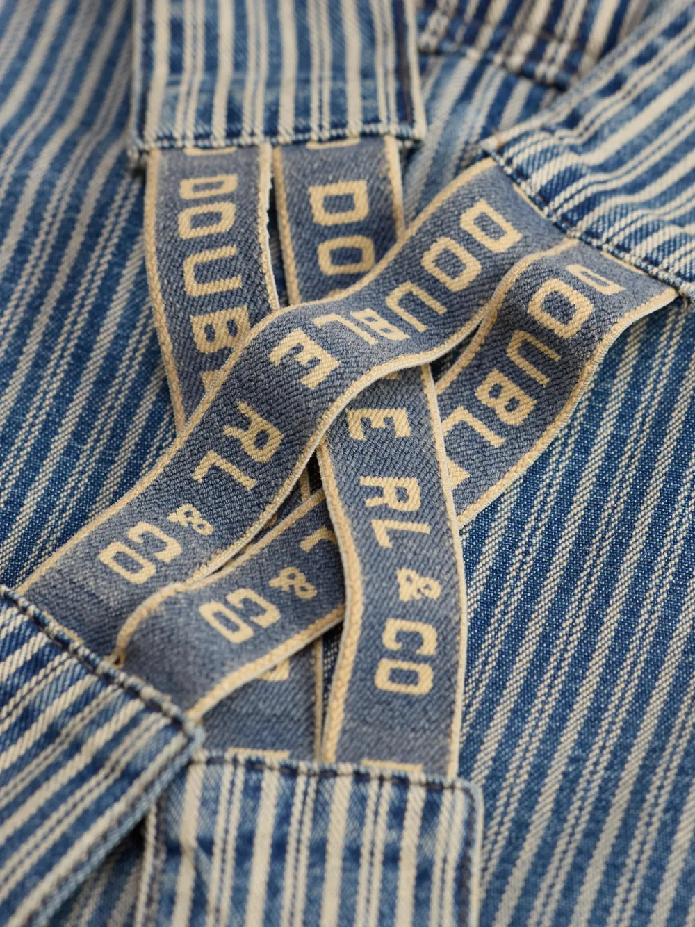 Ralph Lauren RRL Tuinbroek met hickory-streep Blauw