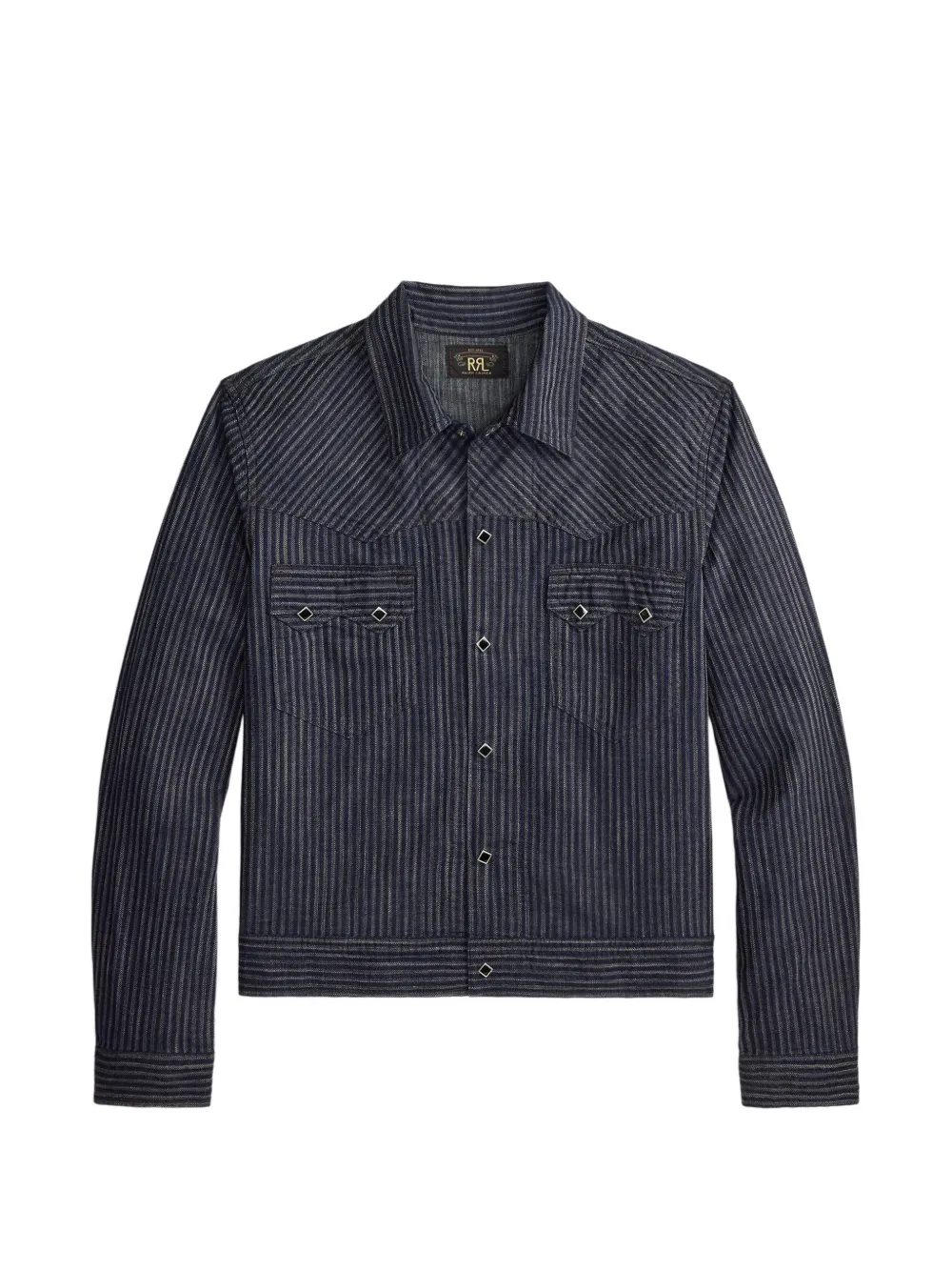 Ralph Lauren RRL veste d'inspiration western à rayures et surpiqûres - Bleu