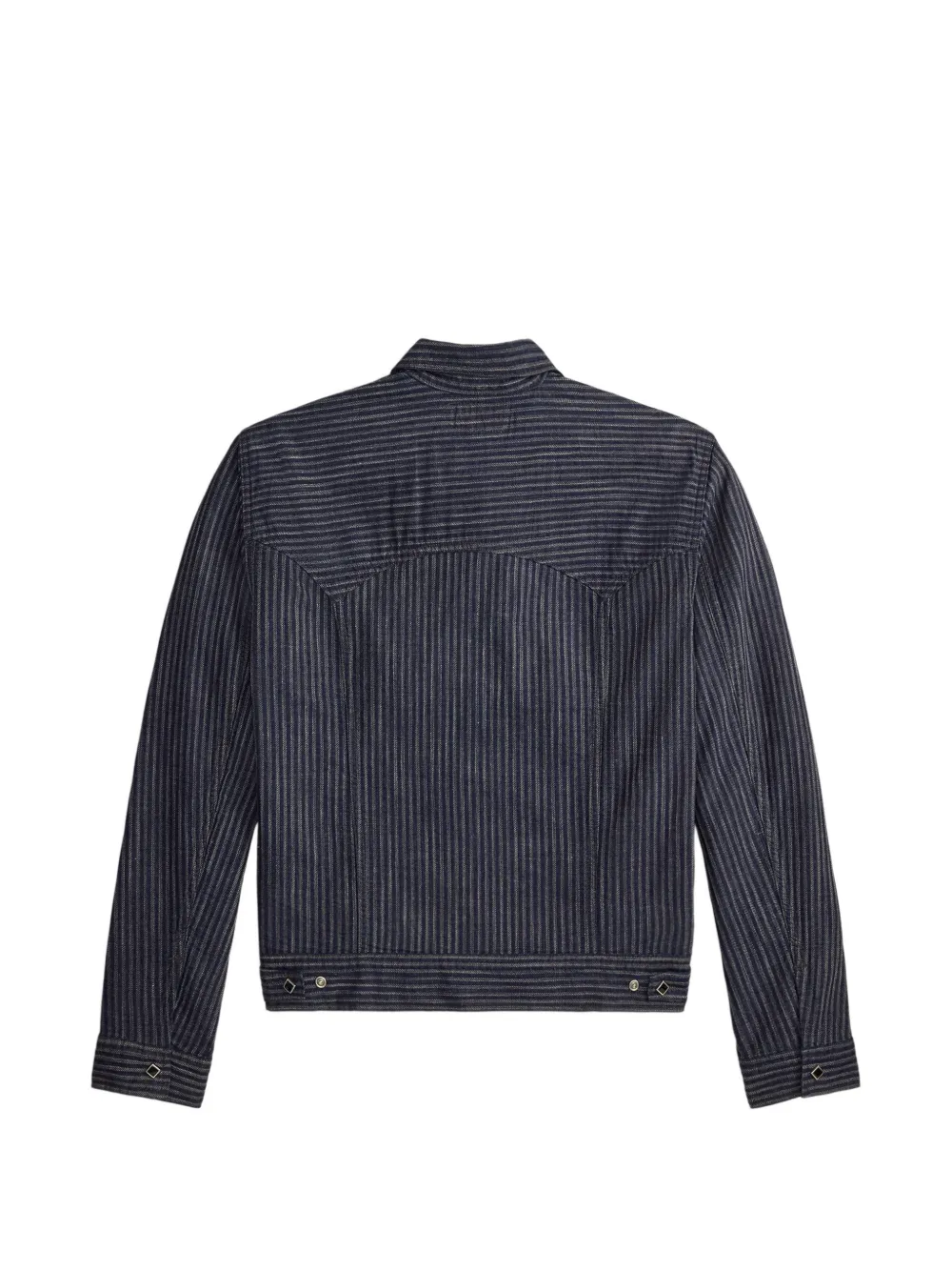 Ralph Lauren RRL Gestreept yoke jack met westernstijl Blauw